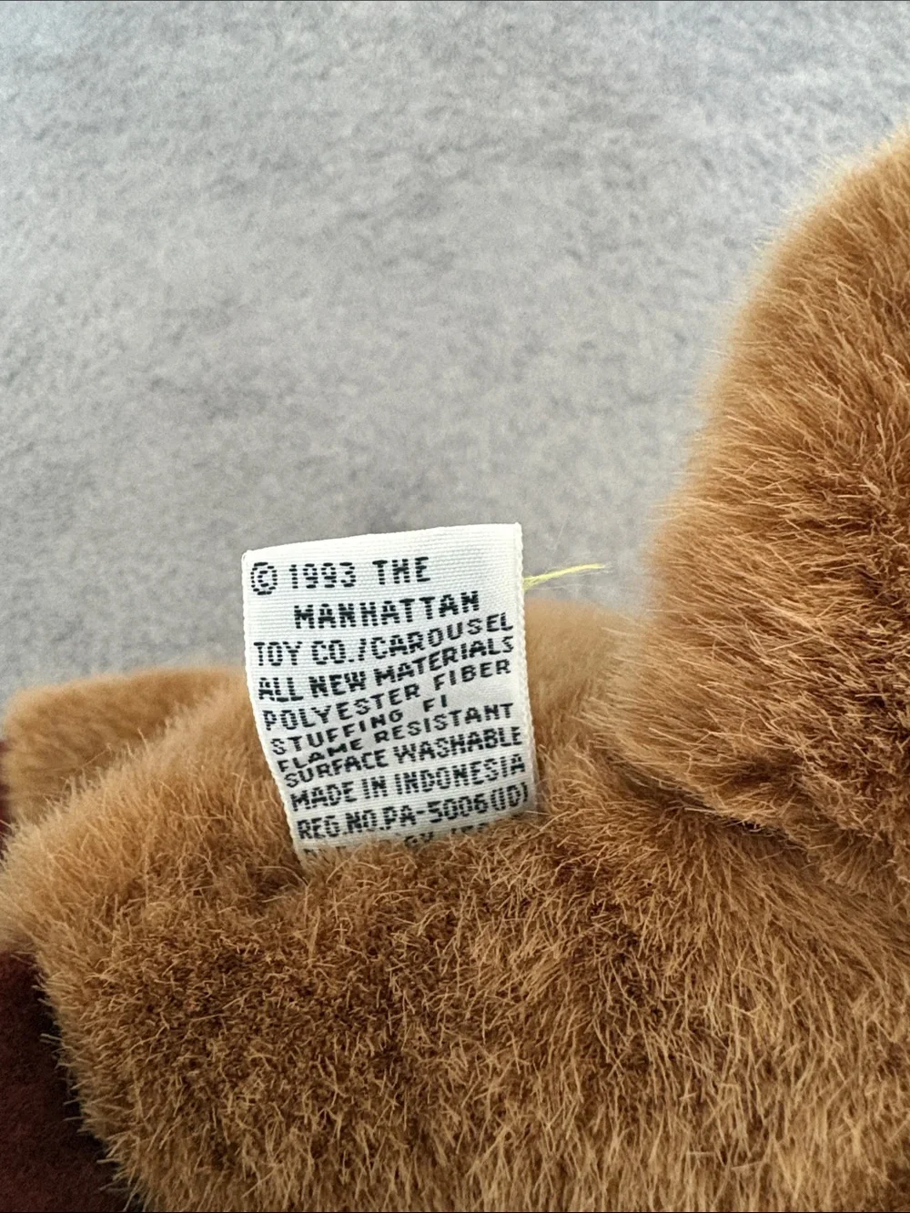 Manhattan Toy Company 1993 Platypus Plush Brown Vintage Stuffed Animal